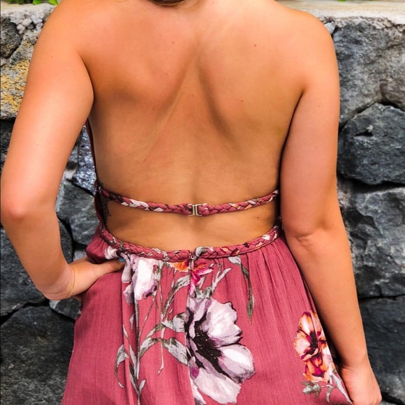 {Low Plunging Maxi Dress} Small - Picture 2 of 3